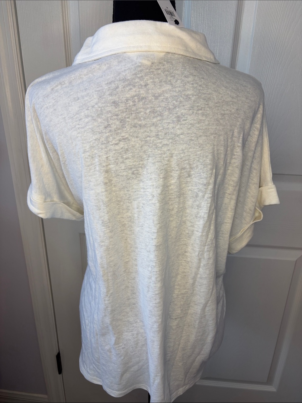 Banana Republic Linen Blend White V-Neck Knit Tunic Top NWT Size XL - Picture 16 of 16